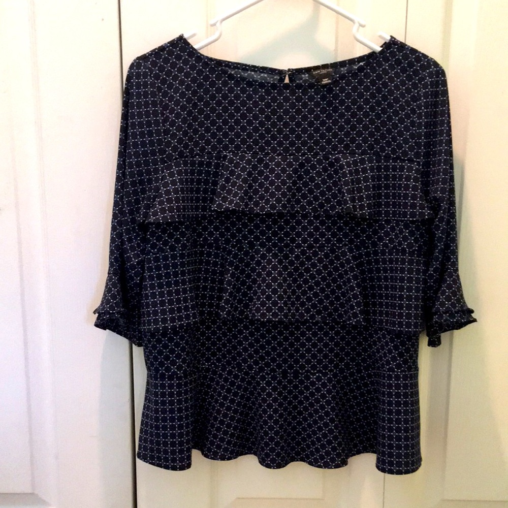 Ann Taylor Ruffled Top Sz MP